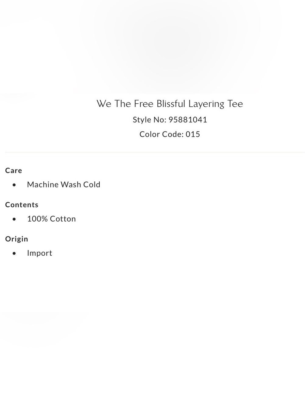 NWT Free People XS We the Free Blissful Layering Tee Cotton Waffle Knit NEW $68 - Picture 7 of 7